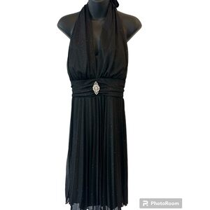 Sparkling Junior’s Halter Top Formal Dress